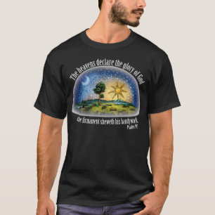 Flat Earth - Psalm 191 (The Firmament) Black T-Shirt