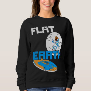 FLAT Earth Retro Vintage Flat Earther Society Pres Sweatshirt