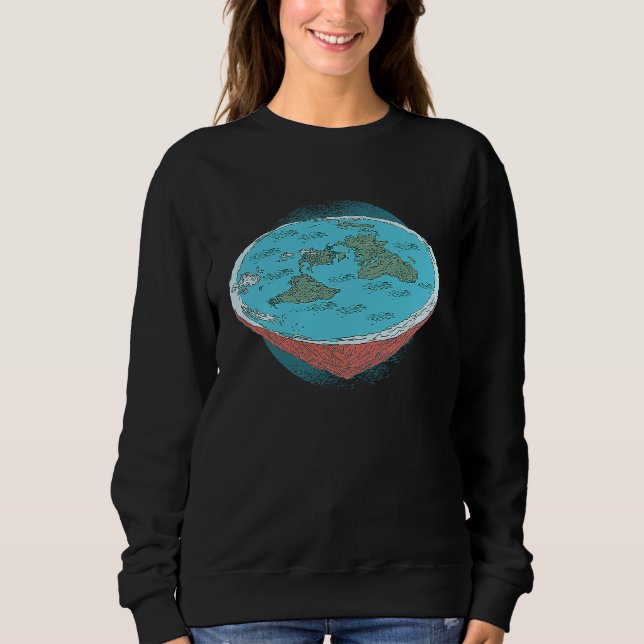 Flat Earth Society  as Flat Earth Theory Sweatshirt (Front)