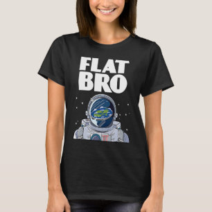 Flat Earth Society Astronaut Conspiracy Outer Spac T-Shirt
