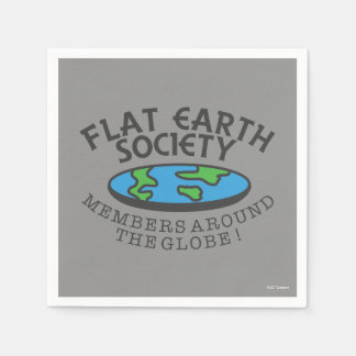 Flat Earth Society Members Around The Globe Napkin