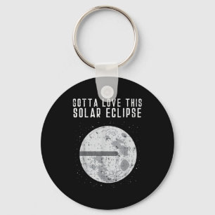 Flat Earth Solar Eclipse Moon Funny Consracy Theor Key Ring