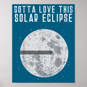 Flat Earth Solar Eclipse Moon Funny Consracy Theor Poster