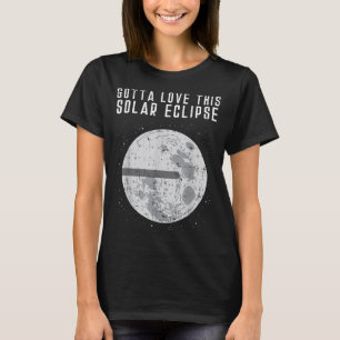 Flat Earth Solar Eclipse Moon Funny Consracy Theor T-Shirt