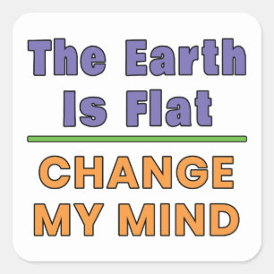 Flat Earth Square Sticker