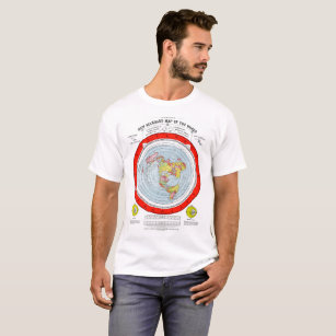 Flat Earth Standard Map of the World T Shirt