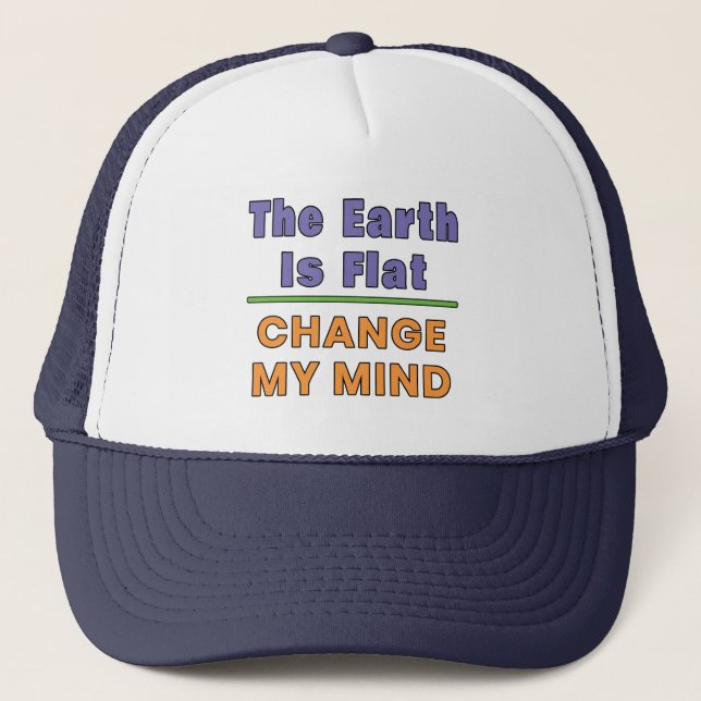 Flat Earth Trucker Hat (Front)