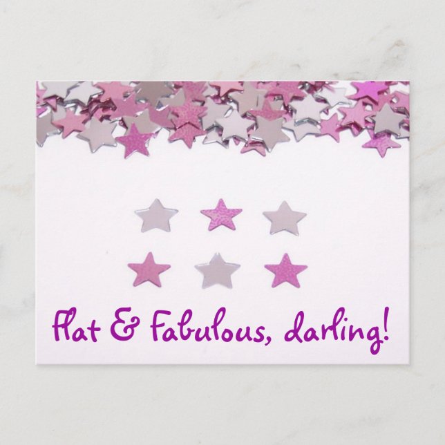 Flat & Fabulous Postcard (Front)