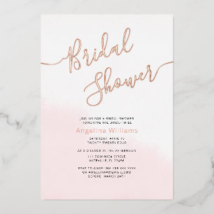 Flat Foil bridal shower invitation card