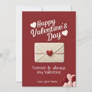 Flat Forever & Always Valentine Love Card