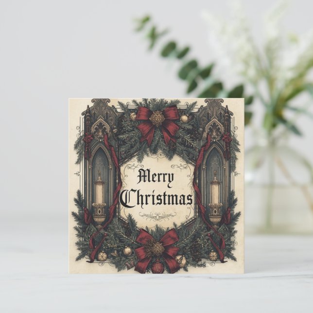 flat gothic christmas card (Standing Front)