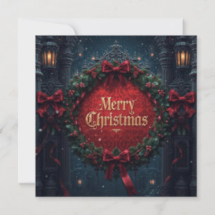 flat gothic christmas card