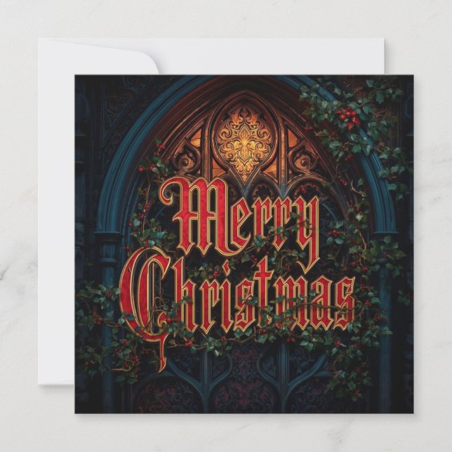 flat gothic christmas card (Front)