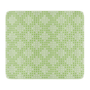 Flat Green Dots and Ovals Pattern Cutting Board