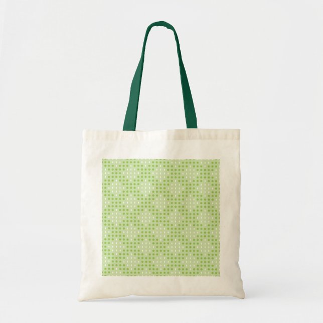 Flat Green Dots and Ovals Pattern Tote Bag (Front)