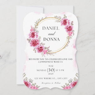 Flat Greeting Card For you happy Weeding party