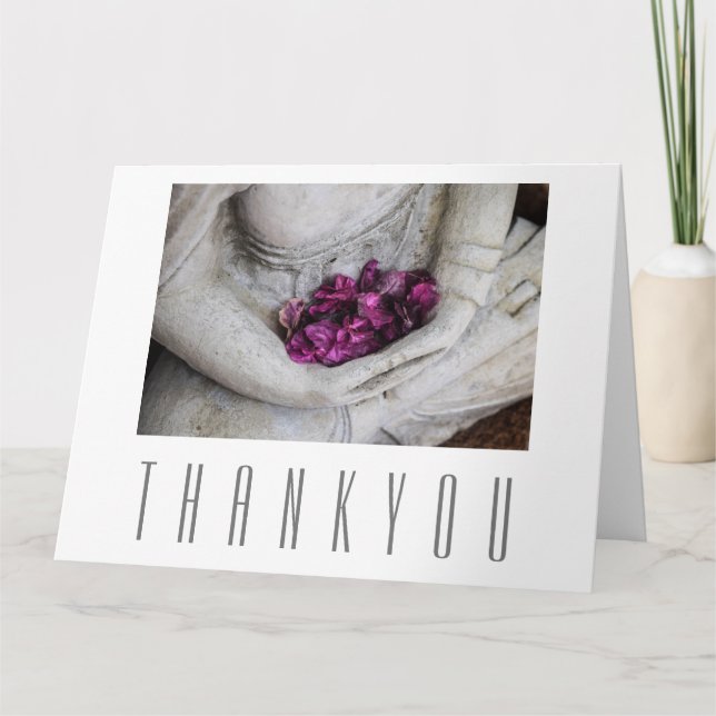 FLAT GREETING CARD : THANK YOU : BUDDHA (Front)