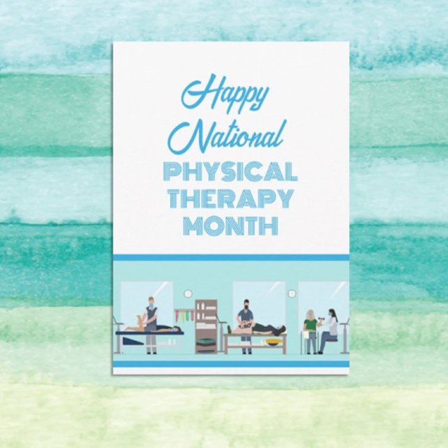 Flat Happy National Physical Therapy Month card (Creator Uploaded)