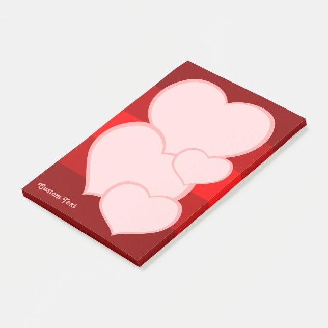 Flat Heart Icon Post-it Notes (Angled)