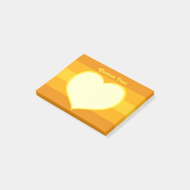 Flat Heart Icon Post-it Notes (Angled)