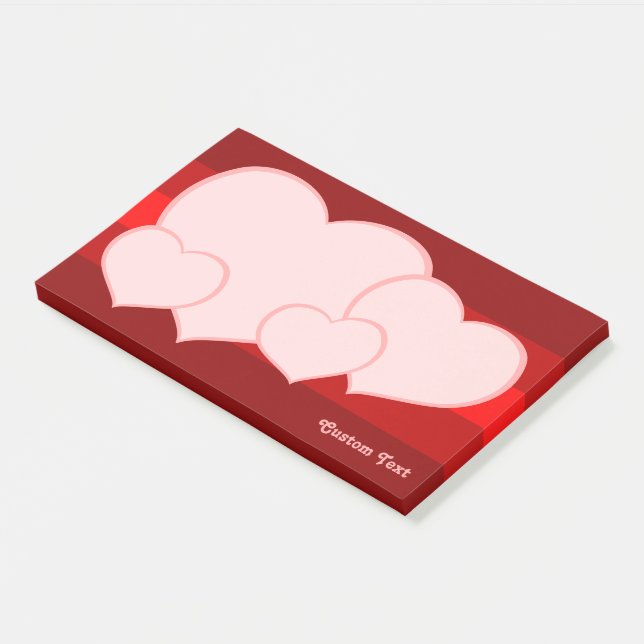 Flat Heart Icon Post-it Notes (Angled)
