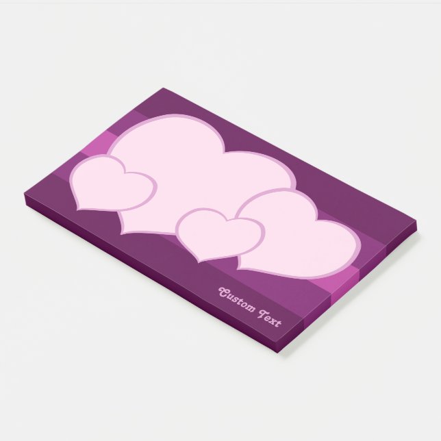 Flat Heart Icon Post-it Notes (Angled)