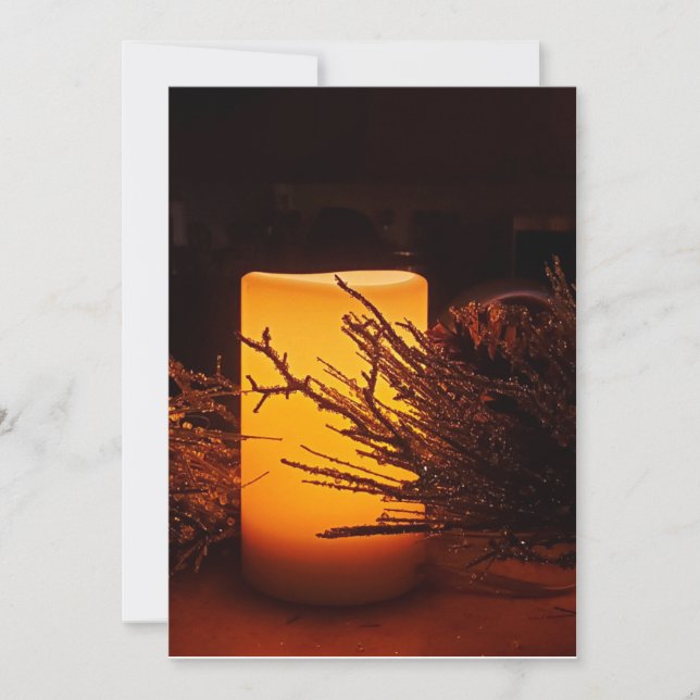 Flat Holiday Candle Card (Front)