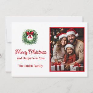Flat Holiday Card Custom Photo