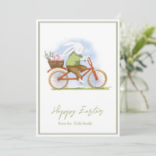 Flat Holiday Card "Happy Easter" .