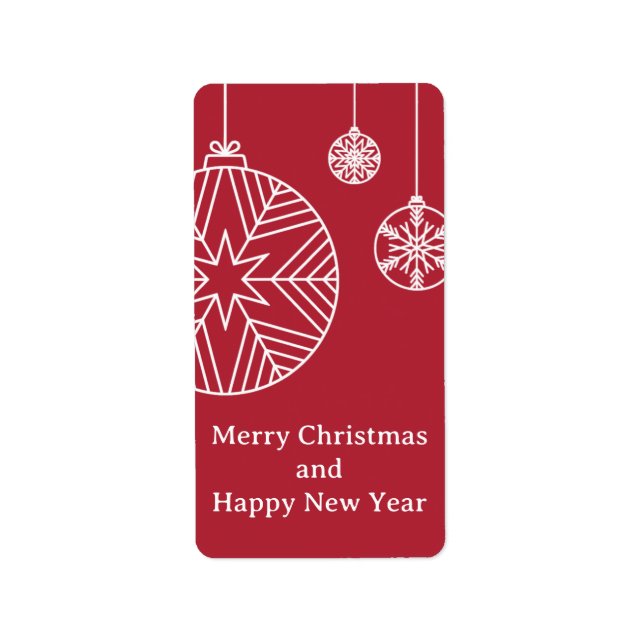 Flat Holiday Card Label (Front)