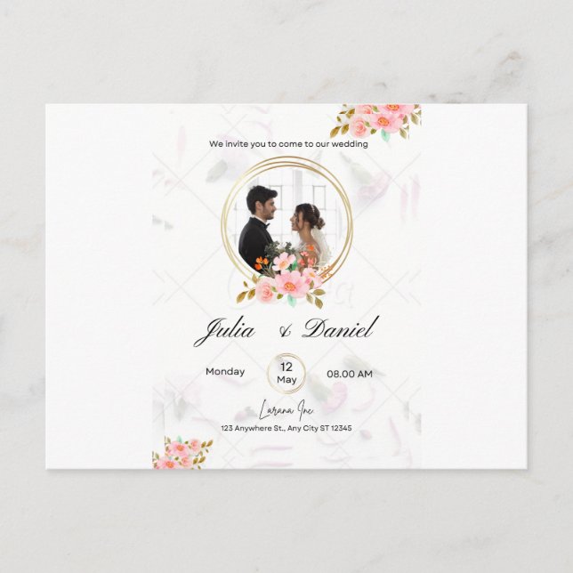 Flat Invitation, Size: 5" x 7", Paper: Matte,  Announcement Postcard (Front)