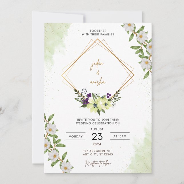 Flat Invitation, Size: 5" x 7", Paper: Matte, Enve Invitation (Front)