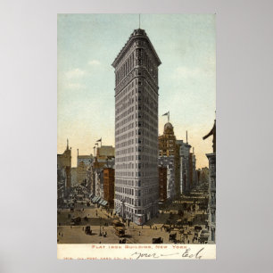 Flat Iron Building, New York City 1918 Vintage Poster