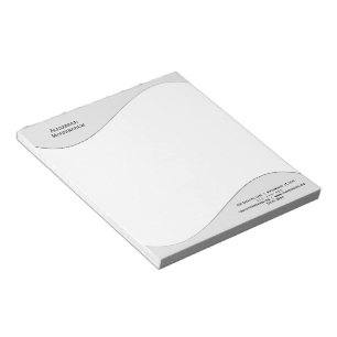 Flat Label Border - Wave grey gradient 1 Notepad