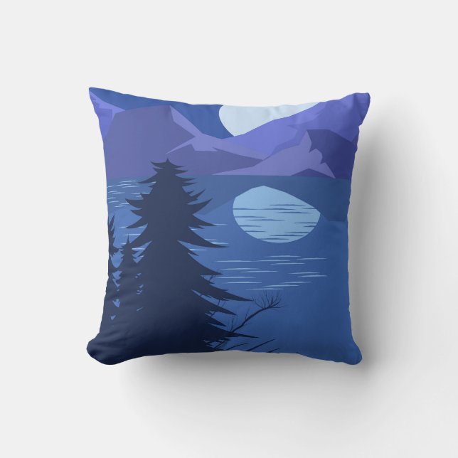 Flat landscape wallpaper cushion (Front)