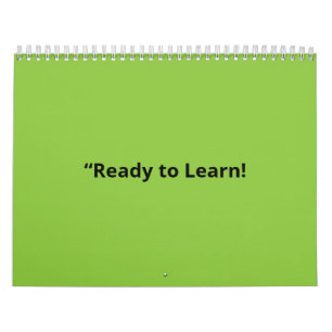 Flat Lime Green Background – School Texture Calendar
