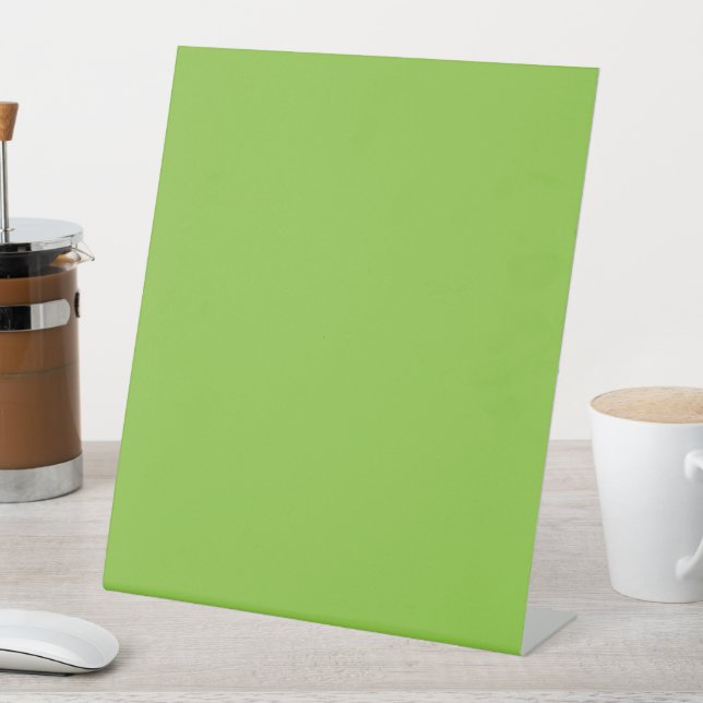 Flat Lime Green Background – School Texture Pedestal Sign (In SItu)