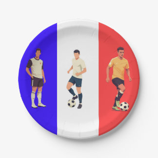 flat man soccer paper plate