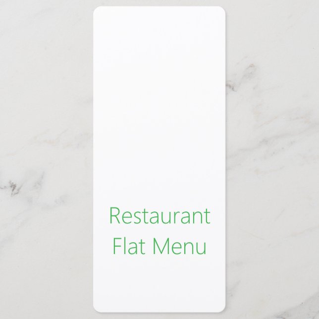 Flat Menu (Front)