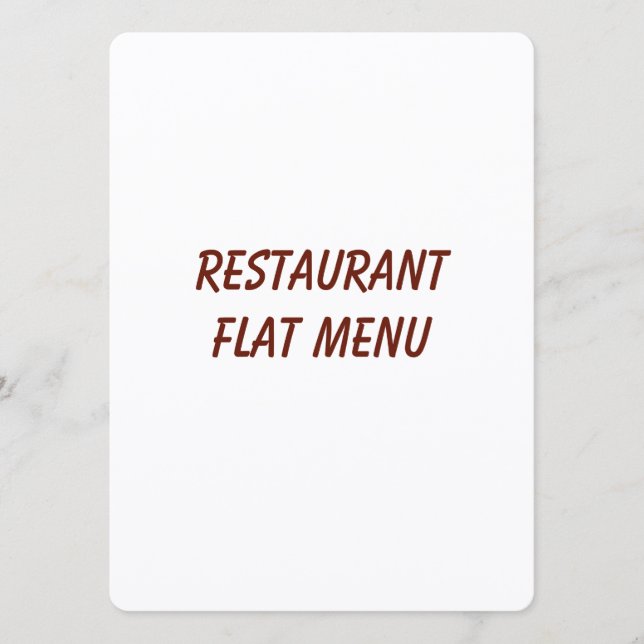 Flat Menu (Front)