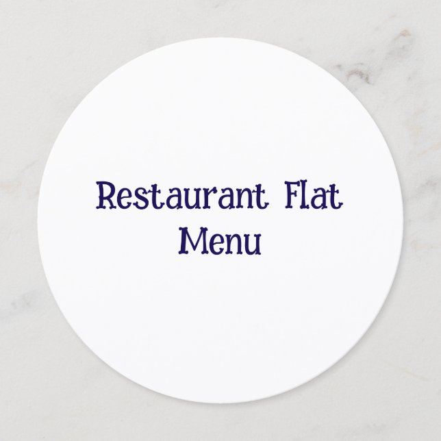 Flat Menu (Front)