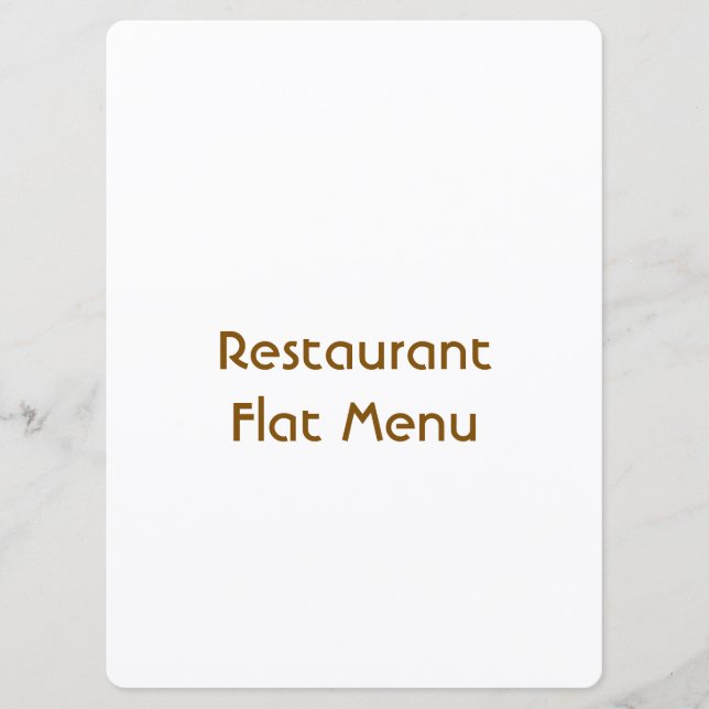 Flat Menu (Front)