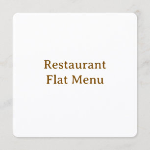 Flat Menu
