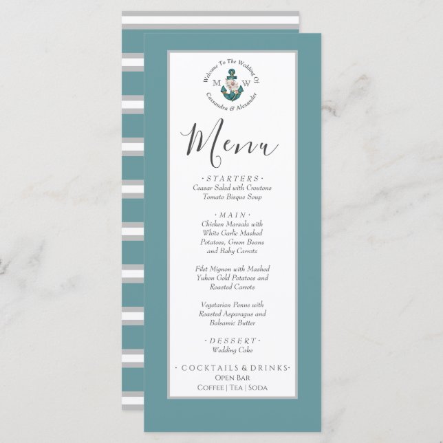 Flat Menu (Front/Back)