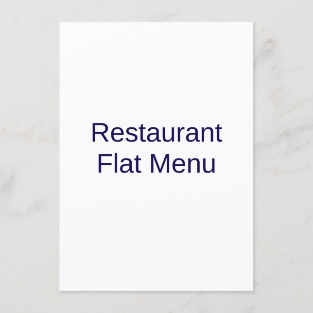 Flat Menu (Front)
