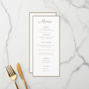 Flat Menu wedding Minimalist modern.