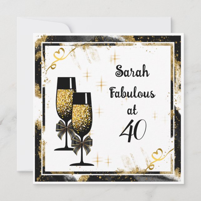 Flat milestone birthday Card (Front)