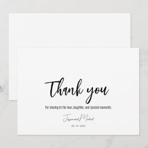 💍Flat Minimalist Elegant Thank You Card