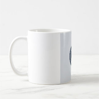 Flat Minimalist Moon Phase Mug - Deep Navy And Sil