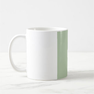 Flat Minimalist Moon Phase Mug - Muted Sage Green 